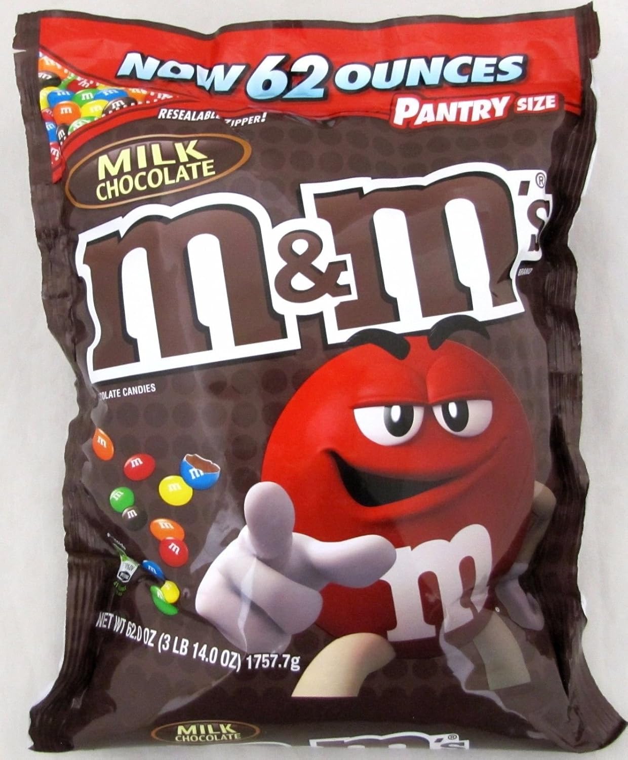 M&M'S Chocolate Pantry Size Bag,milk, 62 Ounce