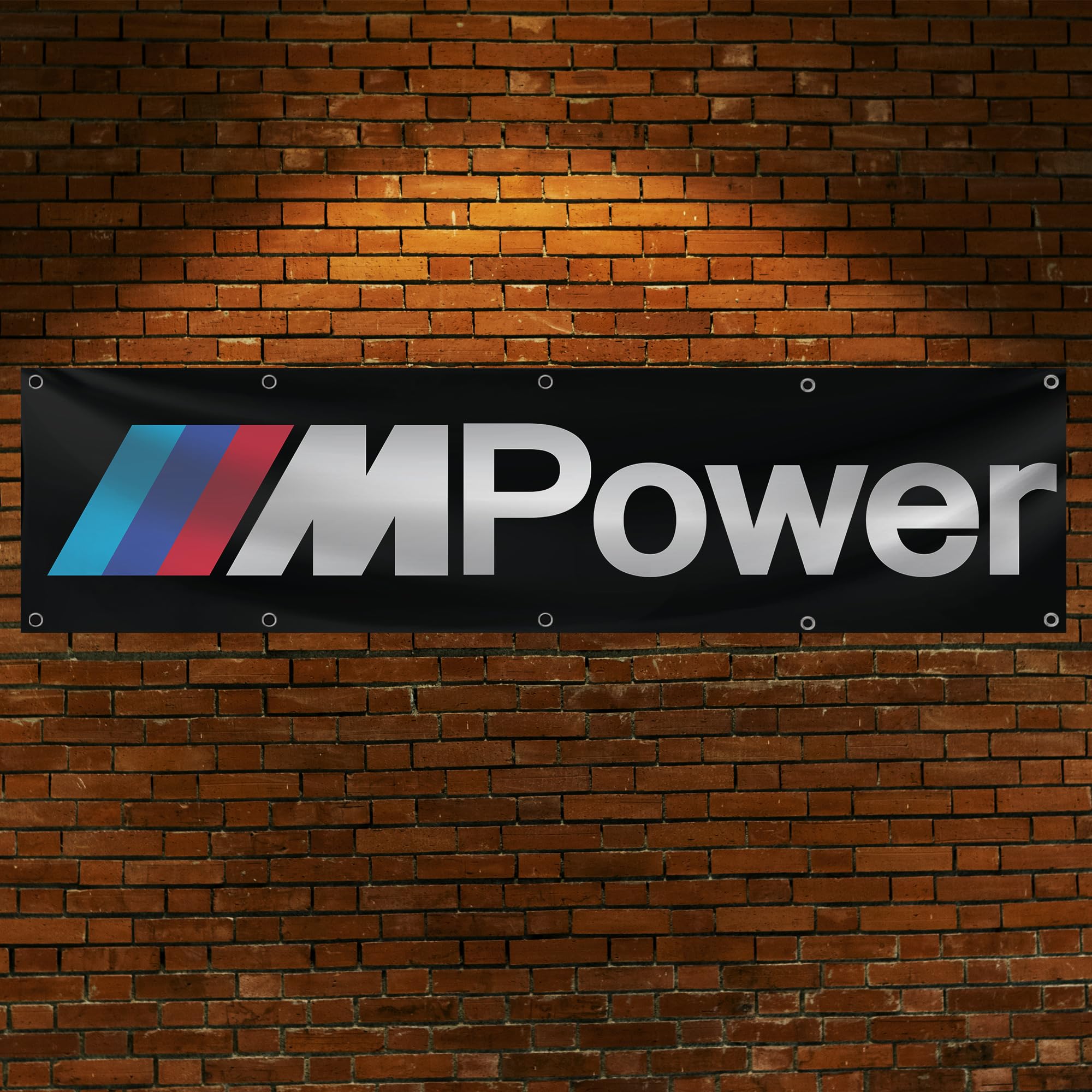 BMW M Performance 2x8 Ft Banner Flag – Car Racing Garage Man Cave Wall Decor, Double-Sided - View #6