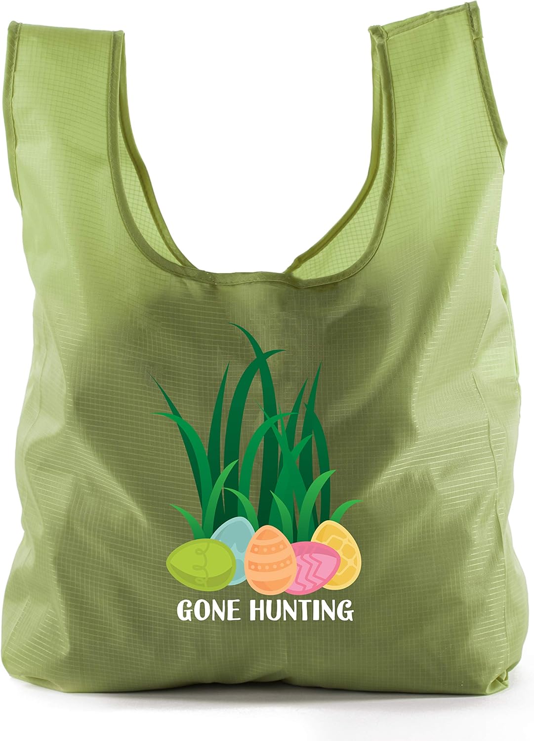 Easter Basket Bags, Bulk Reusable Grocery Bags, Easter Egg Hunt Tote Bags - Gone Hunting