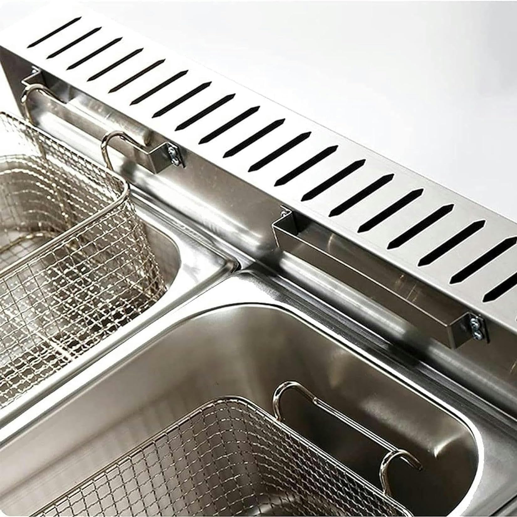Friggitrice Professionale A Gas da 10 Litri, Regolazione Manuale della Temperatura, in Acciaio Inox, A Infrarossi, con Cestello Rimovibile, per Patatine Fritte