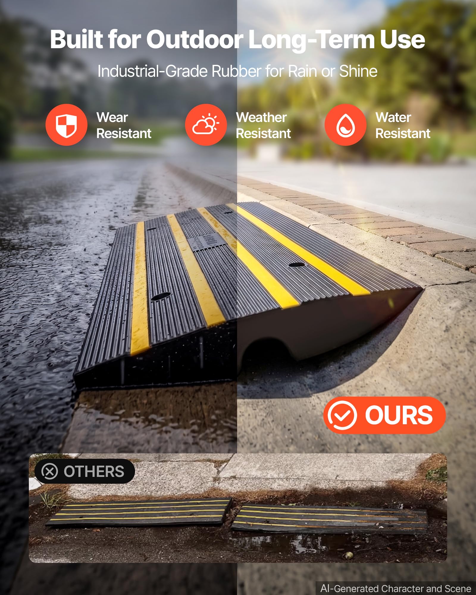 Heavy Duty Rubber Driveway Ramps -4