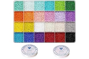 Craft Storage Box With 7,200 8/0 Seed Beads for Jewelry Making
