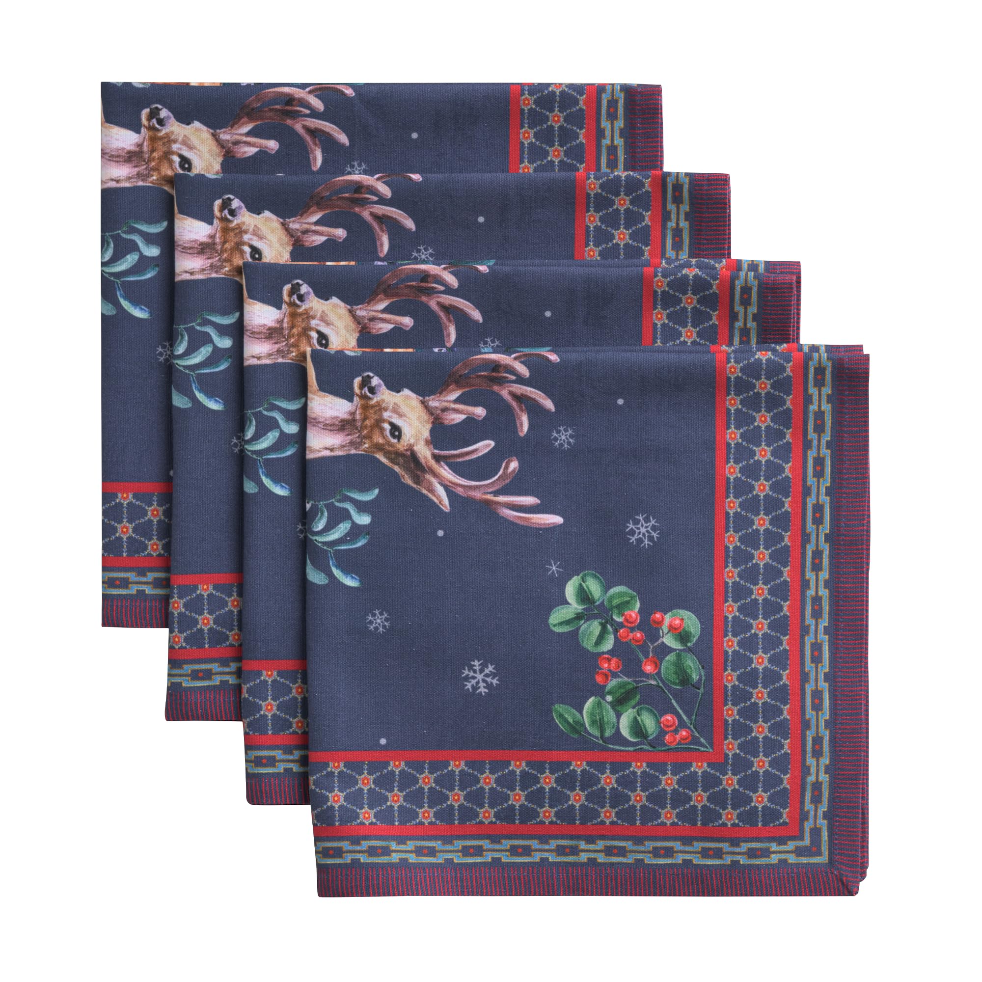 Maison d'Hermine Stoffservietten 100% Baumwolle (45 cm x 45cm, 4er-Set)