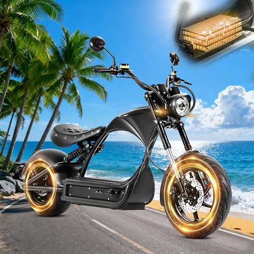 eAhora (2025 Upgraded) M1P Pro 4000W Electric Motorcycle for Adults 50MPH 60V 42Ah 55 Miles Long Range 2 Persons Adult Motorcycle Dual Battery Hydraulic Brakes Street Legal Electric Motorcycle