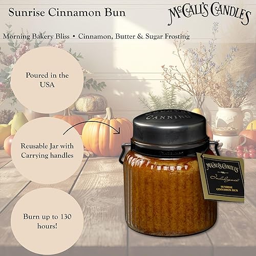 Vista 200 de McCall's Candles Manzanas y calabazas Vela perfumada de 18 onzas Colección Indulgence Doble mecha Tarro ranurado Vertido en Estados