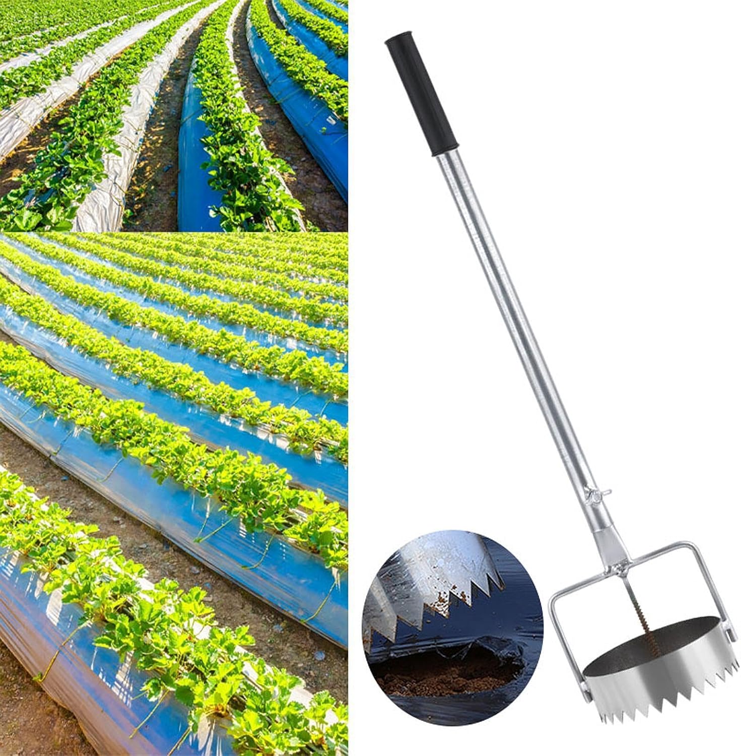 Bulb Planter, Retractable Handle, Adjustable Digging Tool for Garden and Lawn, Efficient Sod Remover and Plugger