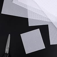 NQEUEPN Műanyag Hímzőháló Szett - 4 db Fehér Műanyag Keresztszemes Háló (34,5 x 26,4 cm, 10 CT) - Kézimunkához, DIY Projektekhez, Horgolásho 5