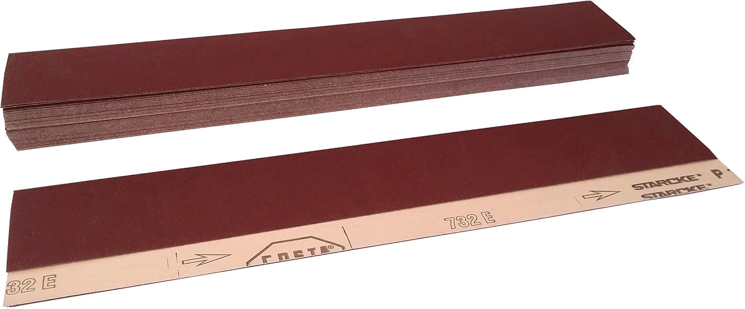 2-3/4 x 17-1/2 Inch Longboard Sandpaper, 180 Grit Sandpaper Aluminum Oxide Sandpapers Sanding Sheets, 50 PK Clip-On Auto Body Sander for Wood Metal Paint & Plastic Starcke Sandpapers Longboard Sander