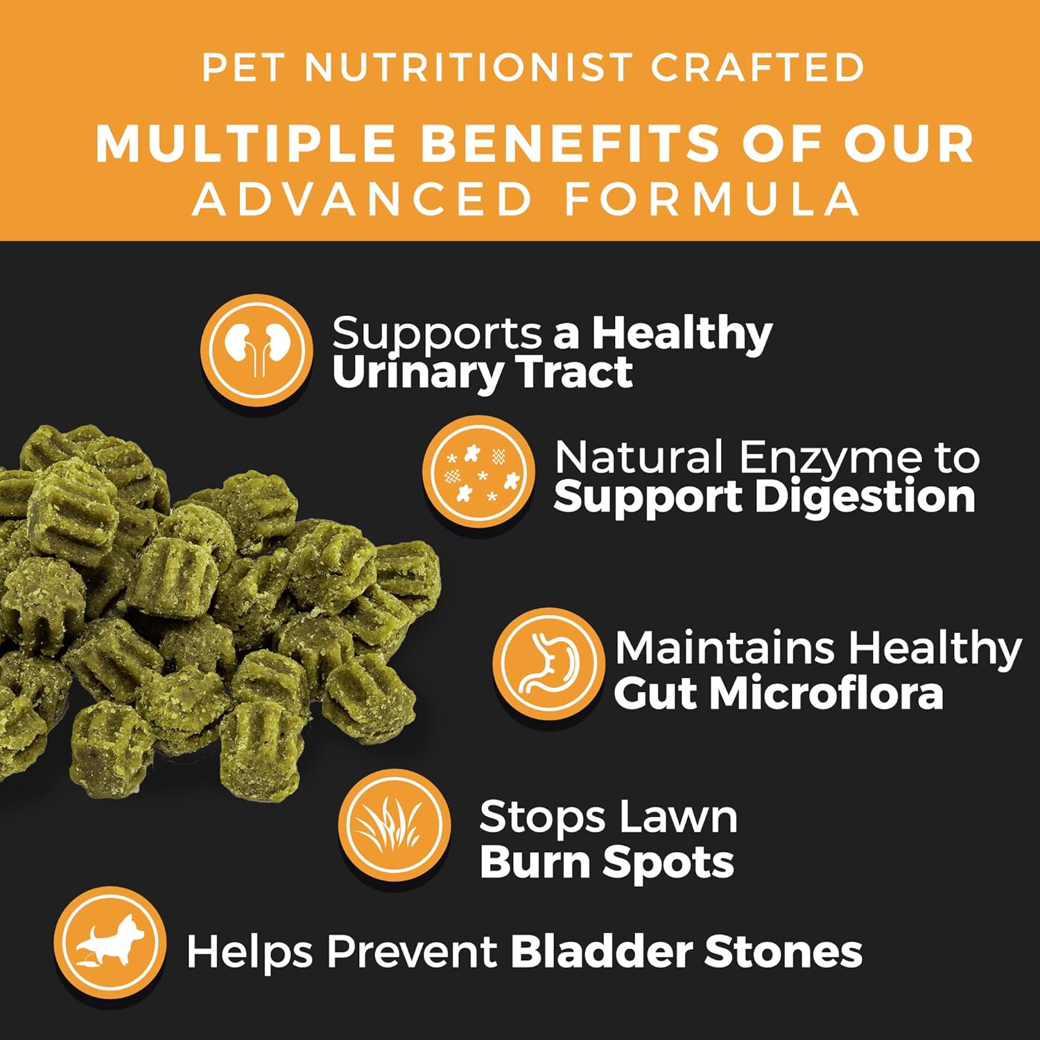 Pet Chef Dog Urine Neutralizer for Lawn Grass Burn Spot Saver Soft Chews Helps Reduce Yellow Spots & Protect Yard Plant-Safe Lawn Support Supplement 140 Chews Vegan Bacon