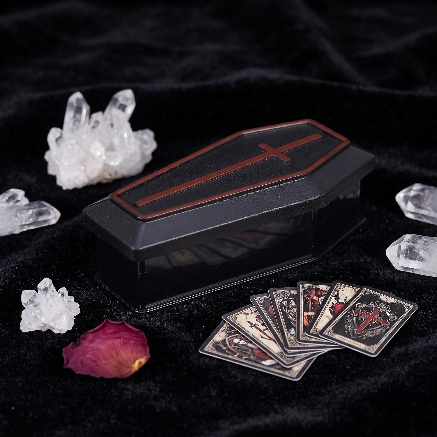 VALICLUD 20 Pcs Mini Coffin Box with Lid Plastic Halloween Decoration