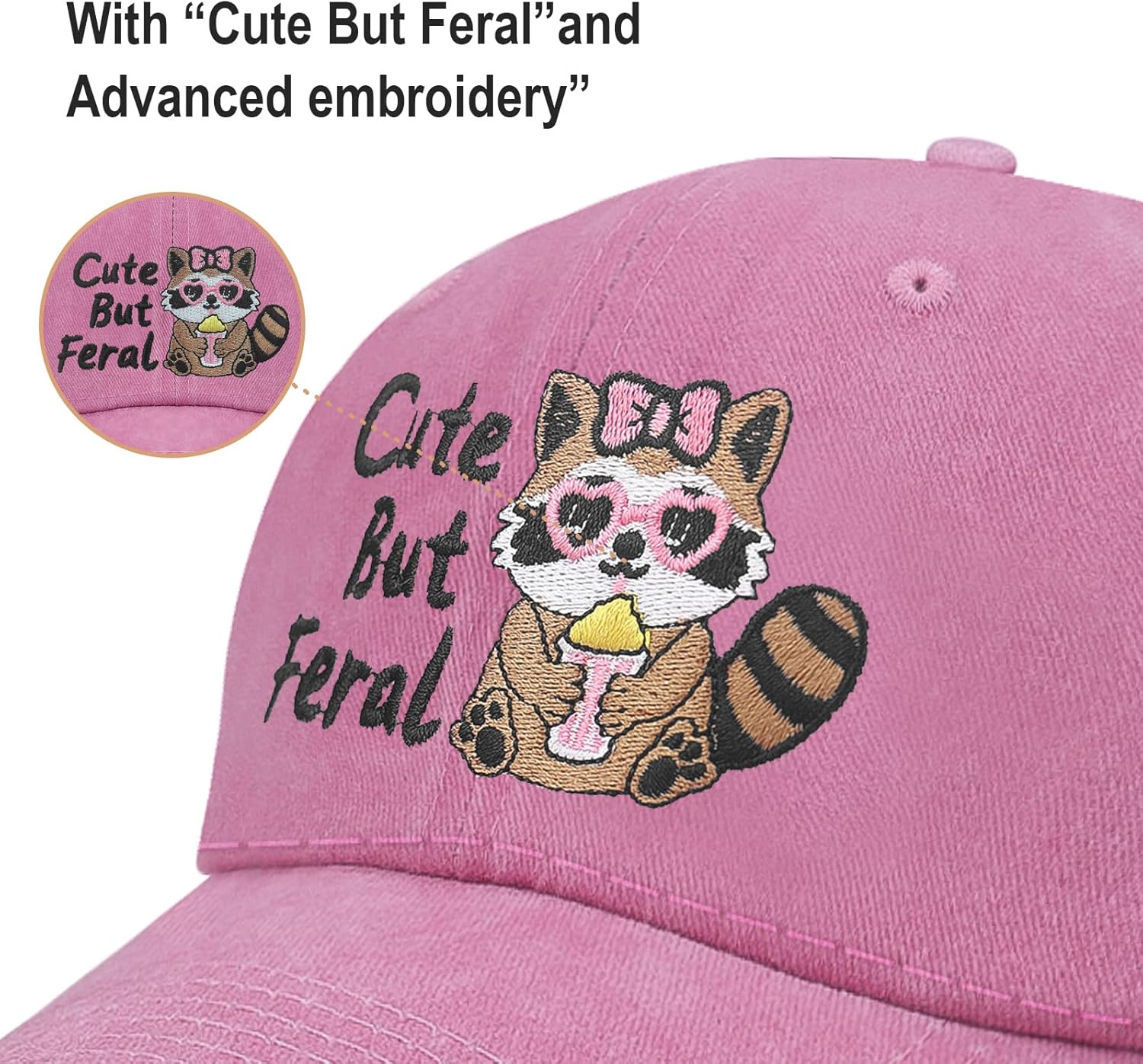 Funny Hats for Men Women, Funny Gifts Embroidered Letters Adjustable Cotton Baseball Cap - Image 2