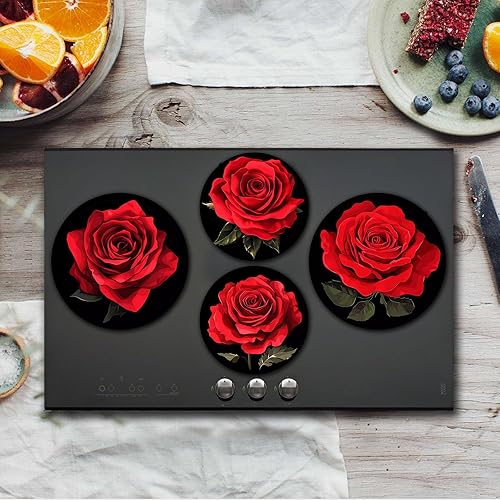 Miniatura 59 de Fundas para quemadores de estufa eléctrica de animales de granja, paquete de 4 fundas redondas para quemadores de estufa, 8 pulgadas y 10 pulgadas