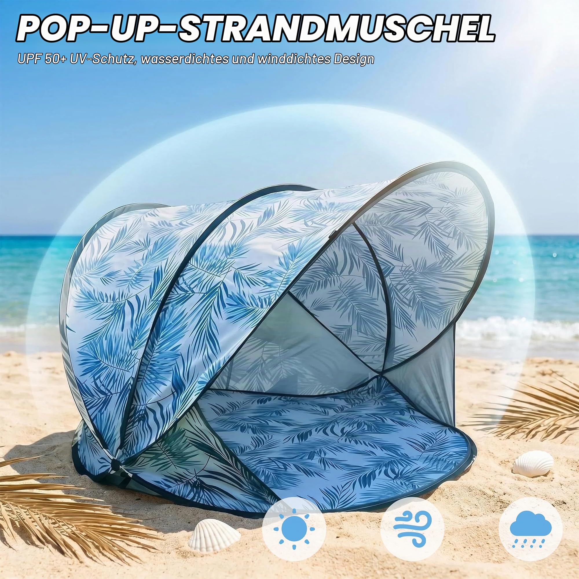 Strandmuschel Pop Up Strandzelt Automatisches Tragbarer Wurfzelt
