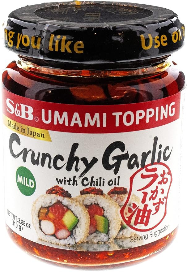 S&B Chili Oil with Crunchy Garlic, 3.88 Fl Ounce Canola