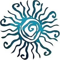 Vista 13 de Riverside Designs adorno de sol de acero para exteriores, decoración para pared