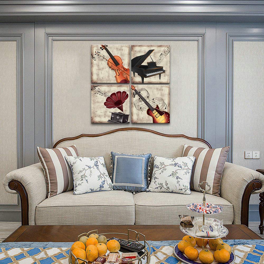 Amazon.com: LoveHouse Vintage Music Wall Art Musical Instruments