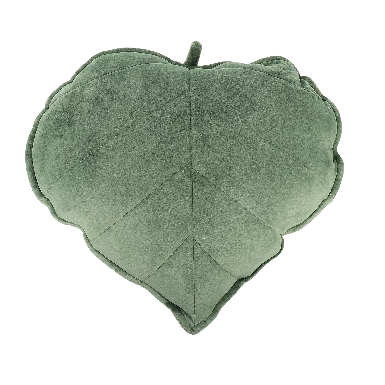 Cojín Decorativo para Sofá Cama Relleno de Algodón PP, Forma de Hoja Creativa y Color Verde, Adecuado para Ver Televisión y Leer Cómodamente