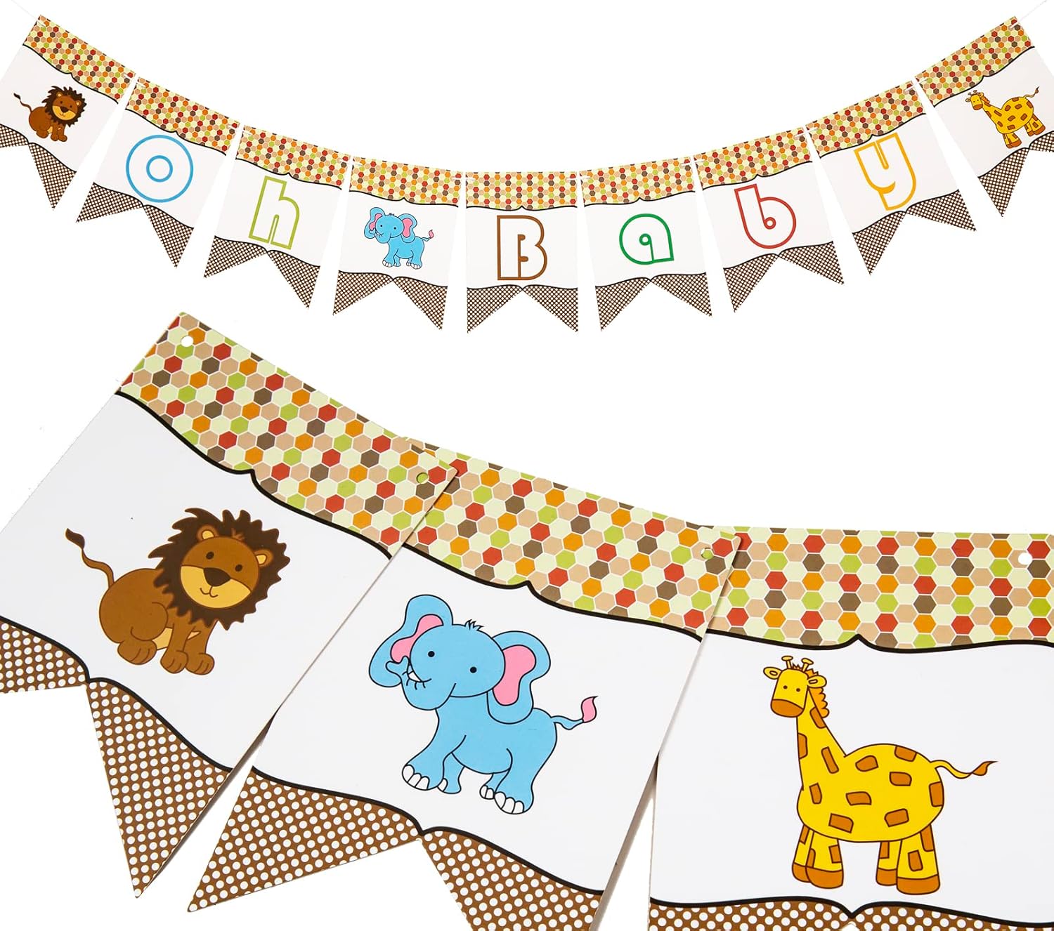 Jungle Safari Animal Oh Baby Banner,Wild Animal Baby Shower