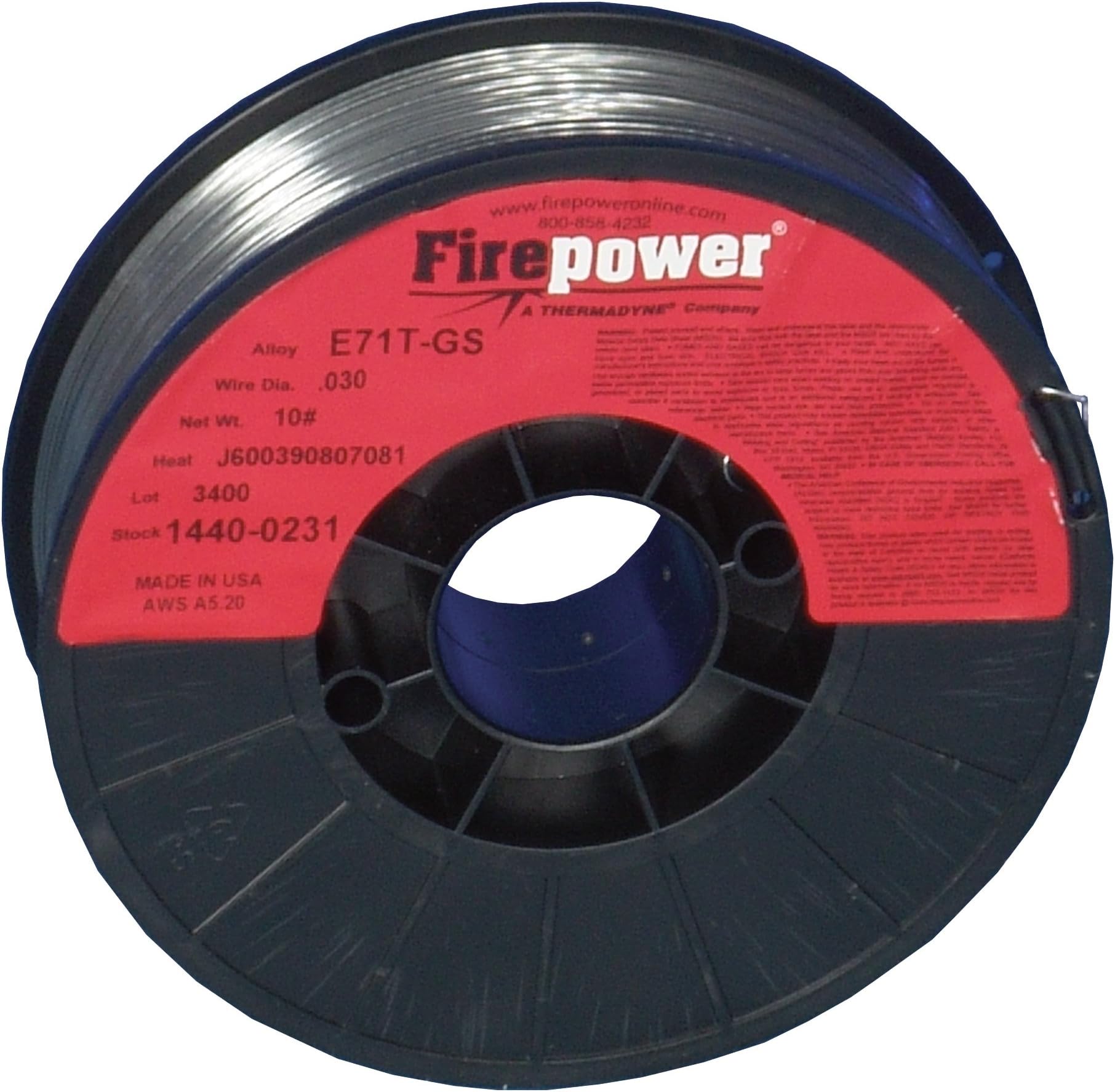 1440-0231 Firepower 030-71T-10 Fluxed Cored Welding Wire 10-Pound Spool