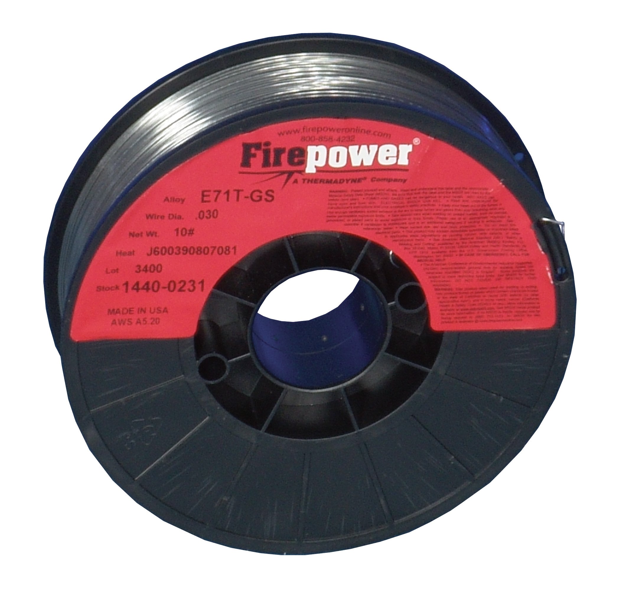 1440-0231 Firepower 030-71T-10 Fluxed Cored Welding Wire 10-Pound Spool