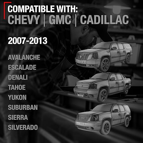 Miniatura 4 de Manija exterior cromada para puerta, 4 piezas, para conductor y pasajero delantero y trasero, compatible con Cadillac Escalade Chevy Avalanche