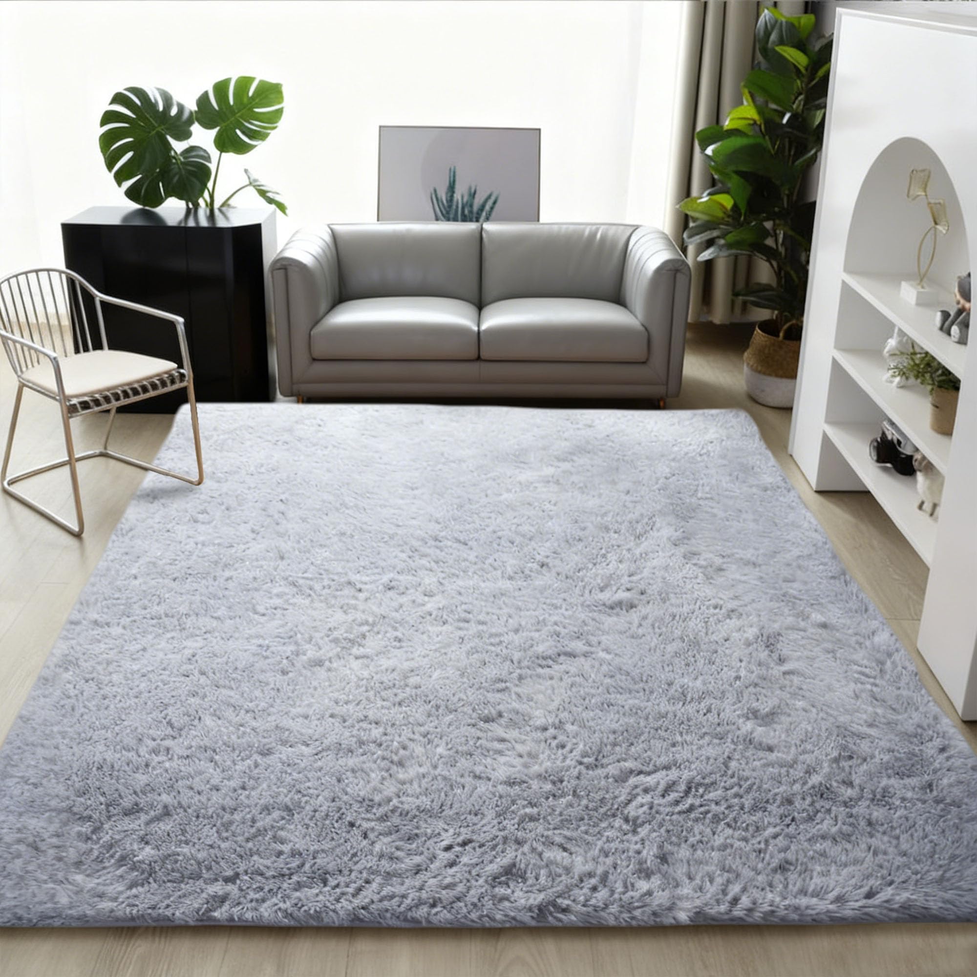 Tapis doux et épais de style shaggy moderne 140x320cm haute densité