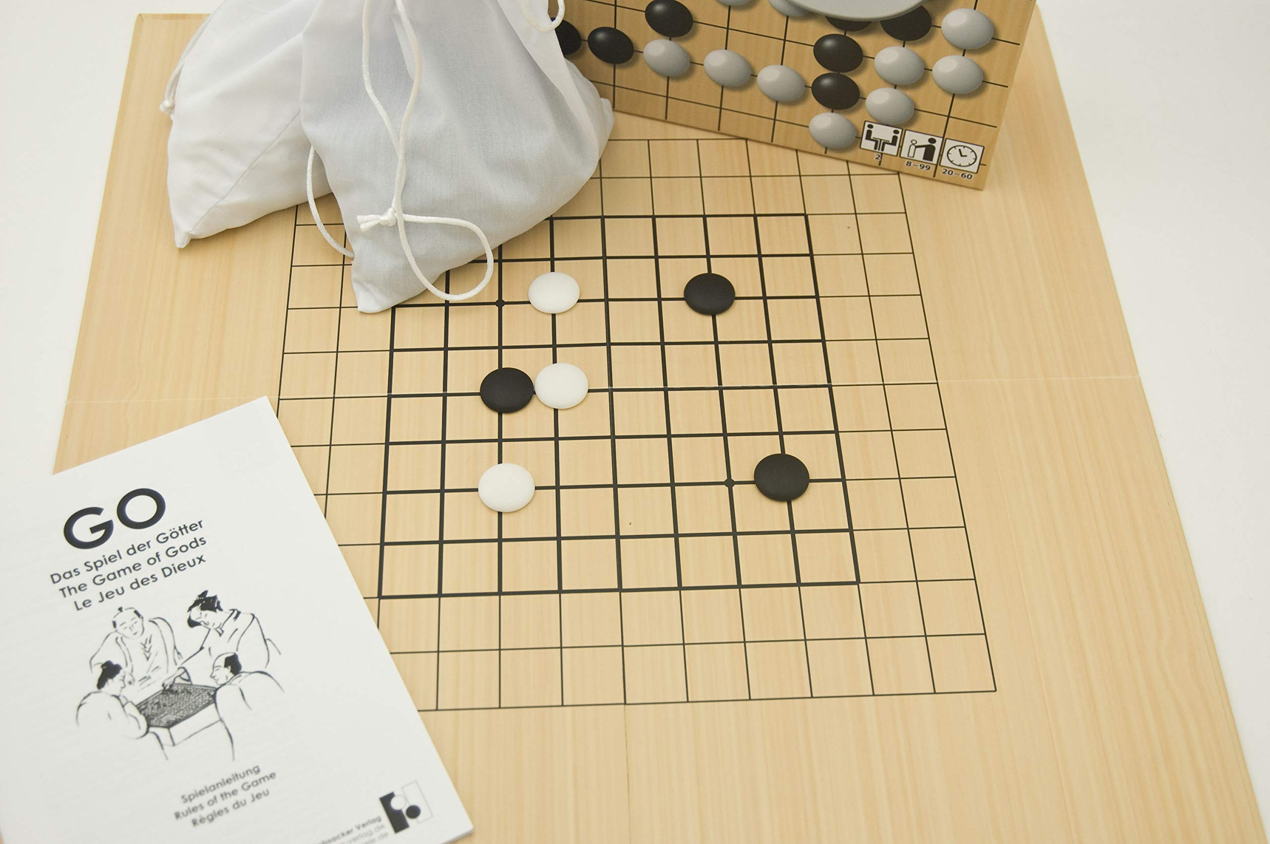 3-in-1 Beginner Go Set with Cardboard Board and Plastic Stones