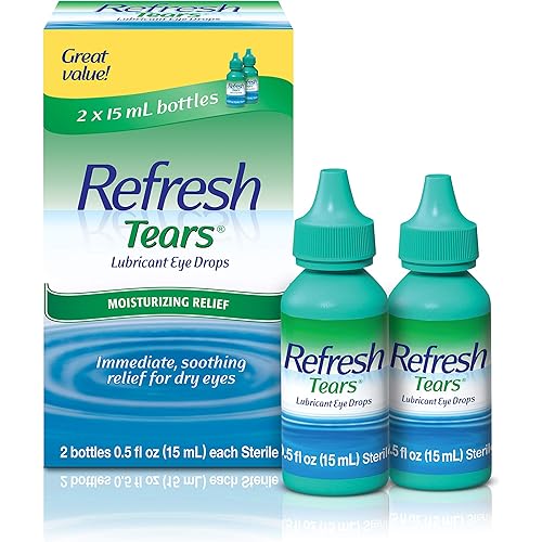 Refresh Tears, Lubricant Eye Drops, 2 Bottles .5 fl oz (15 ml)