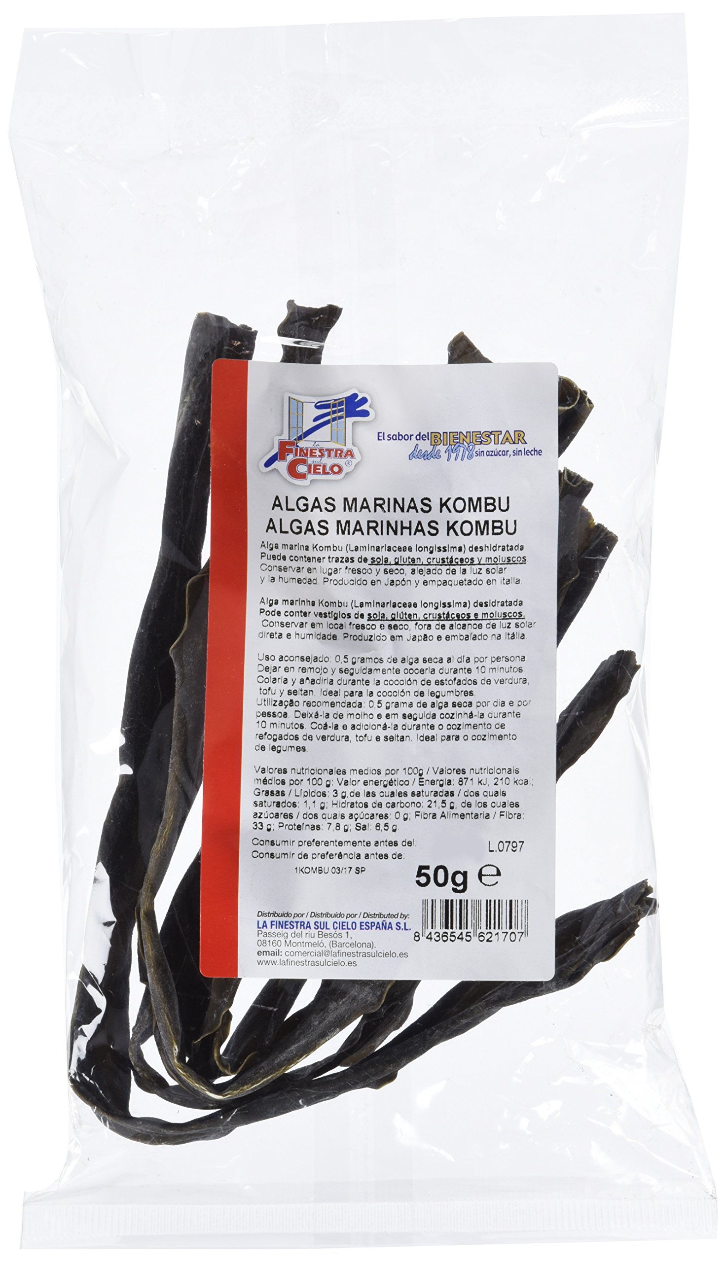 La Finestra Sul Cielo Kombu Deshidratada, 50g