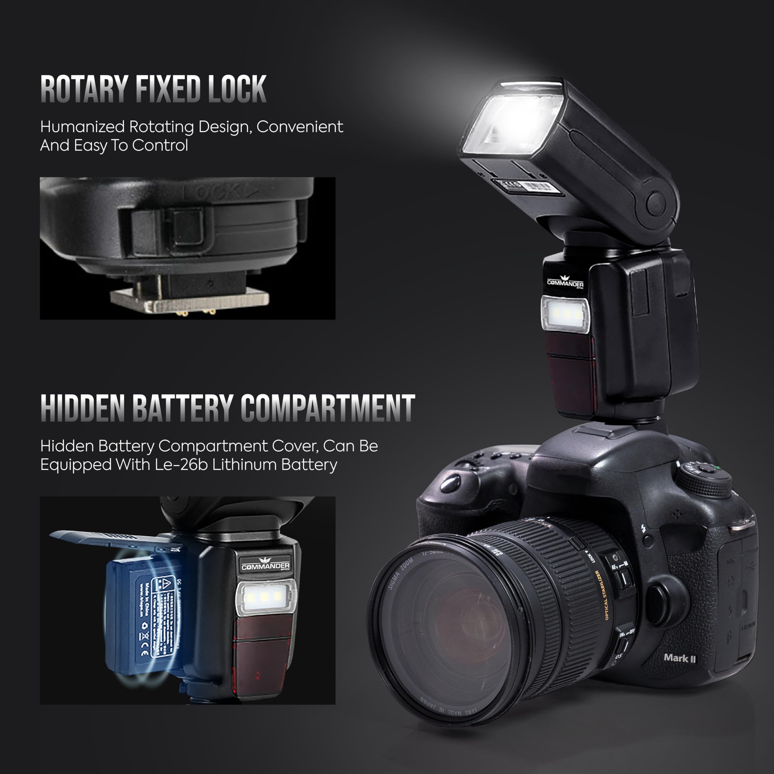 Amazon | COMMANDER OPTICS G1800 TTL フラッシュスピードライト Canon
