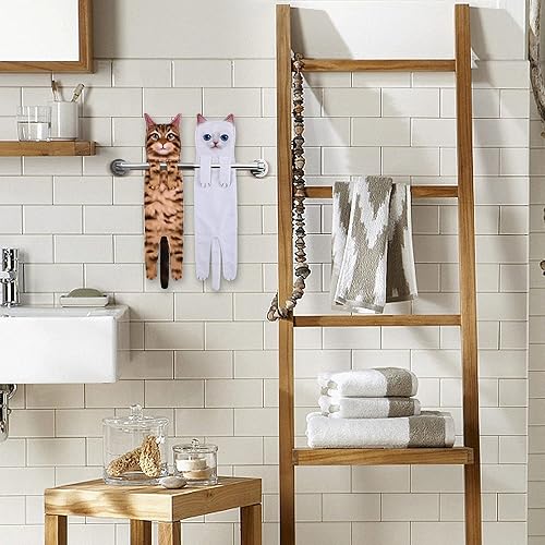 Vista 189 de Divertidas toallas de mano para el baño y la cocina, bonitas toallas decorativas decorativas para colgar en la cara, súper absorbentes, suaves
