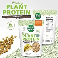 Vista 3 de Plant Basics - Proteína vegetal abundante, desmenuzado sin sabor, 8 onzas (paquete de 2), hecho de guisantes, sin OMG, sin gluten, bajo en grasa
