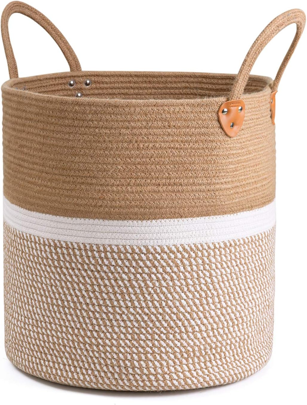 CHICVITA Extra Large Jute Basket Woven Storage Basket with