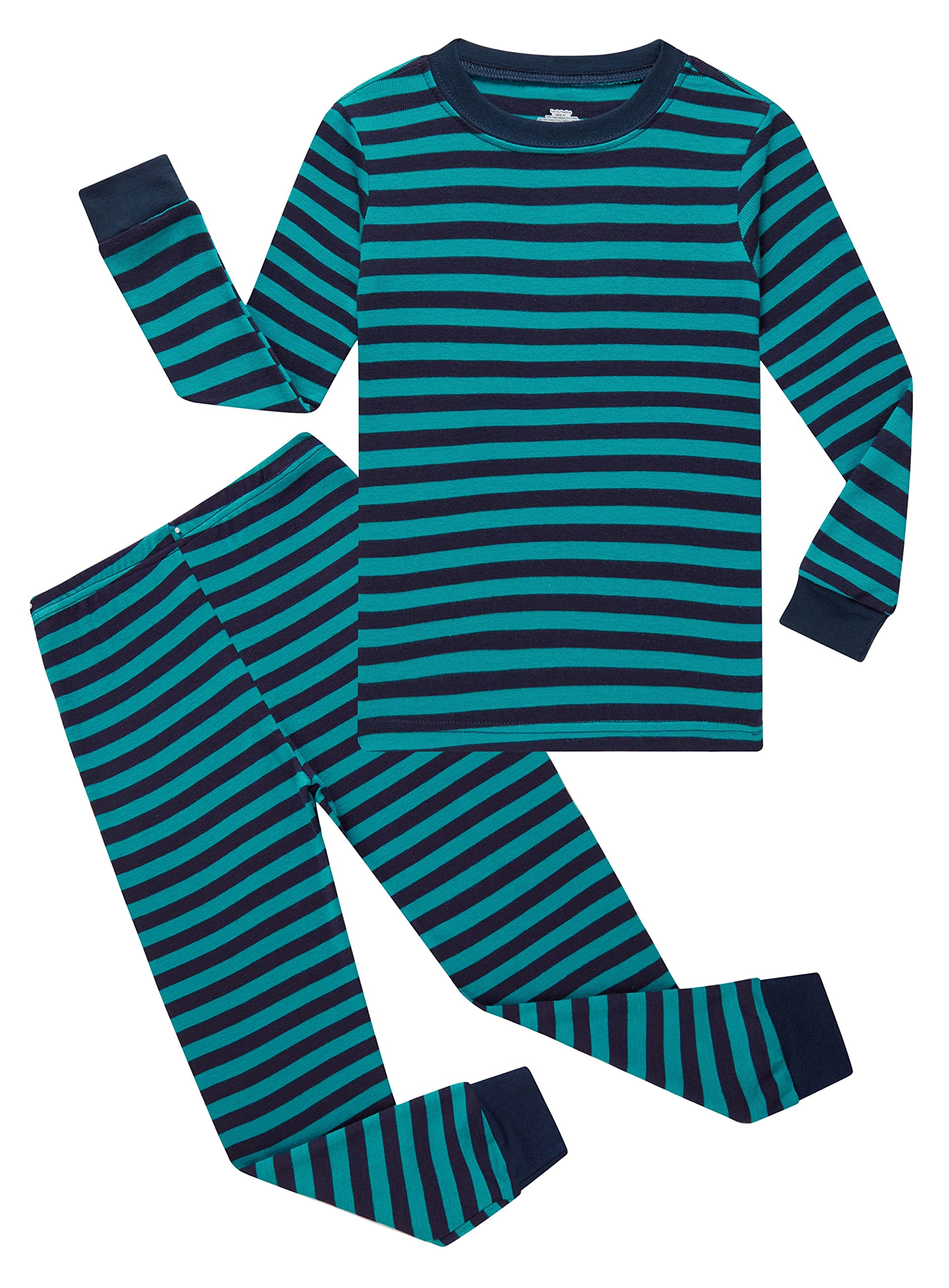 Family Feeling Kids &amp; Toddler Boys Pajamas 2 Piece Pjs Set 100% Cotton Sleepwear