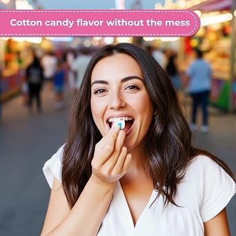Red Bird Cotton Candy Puff Mints, Individually Wrapped Soft Candy, 52 oz Bulk Tub - Top 9 Allergen Free, Made with Pure Cane Sugar