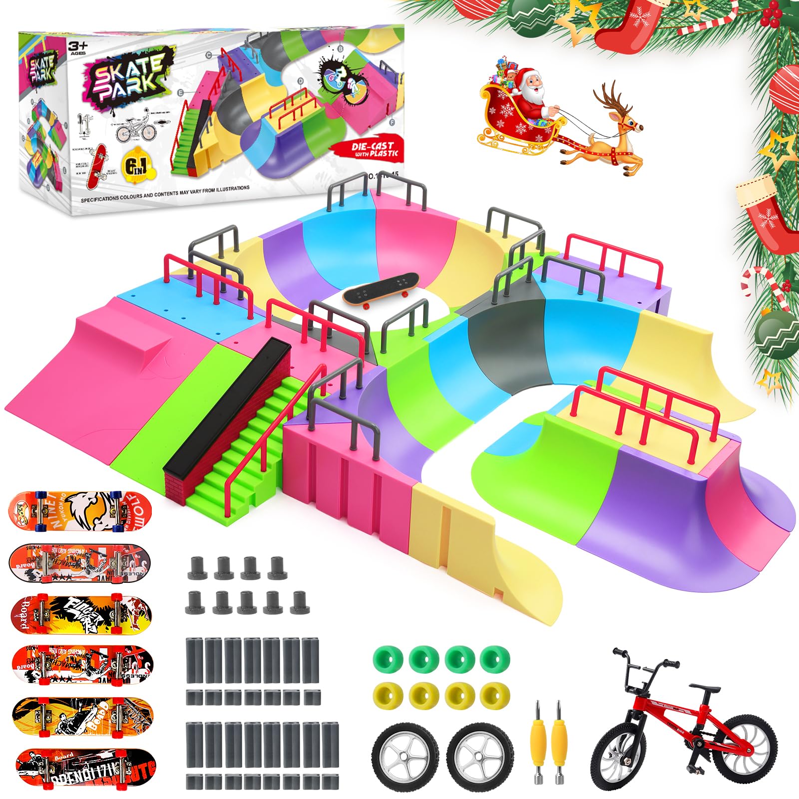 Rampage Rampe Mini Double Kicker – Skateboard, Roller, Voiture RC, Dès 5 Ans