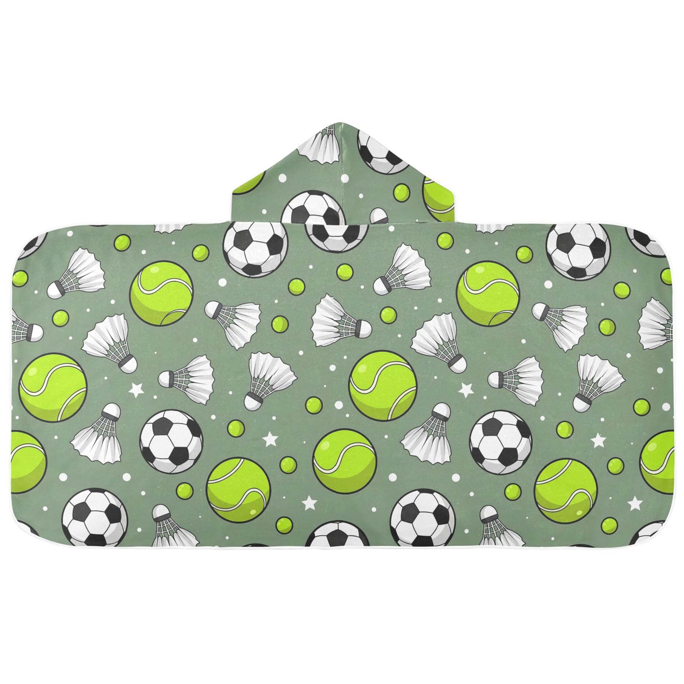 Fuauuyl Sport Balls Hooded Baby Bath Towel Soft & Breathable Towel for Newborns Infants Toddlers, Nursery Essential