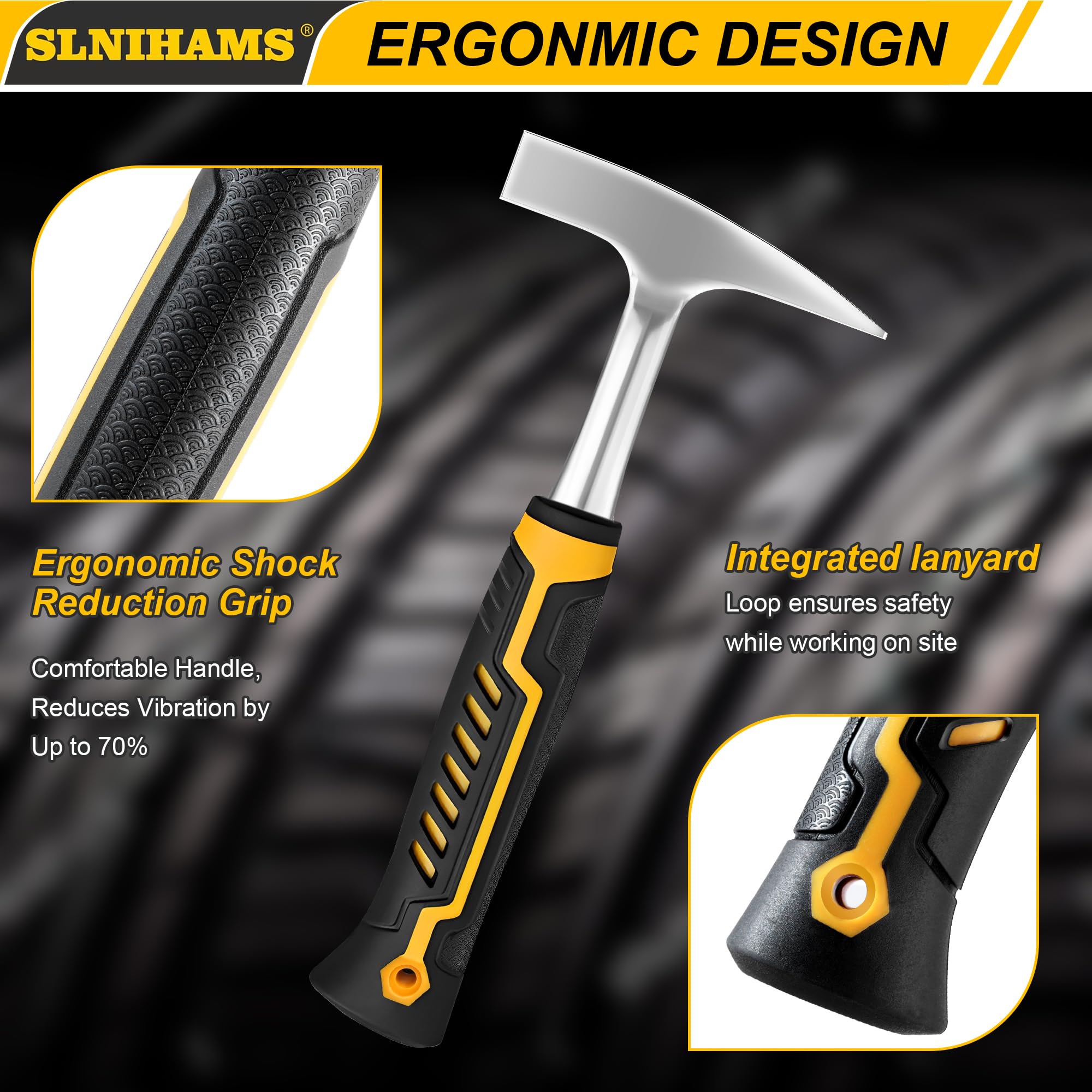 SLNIHAMS 18oz Sheet Metal Hammer - Durable & Comfortable -3