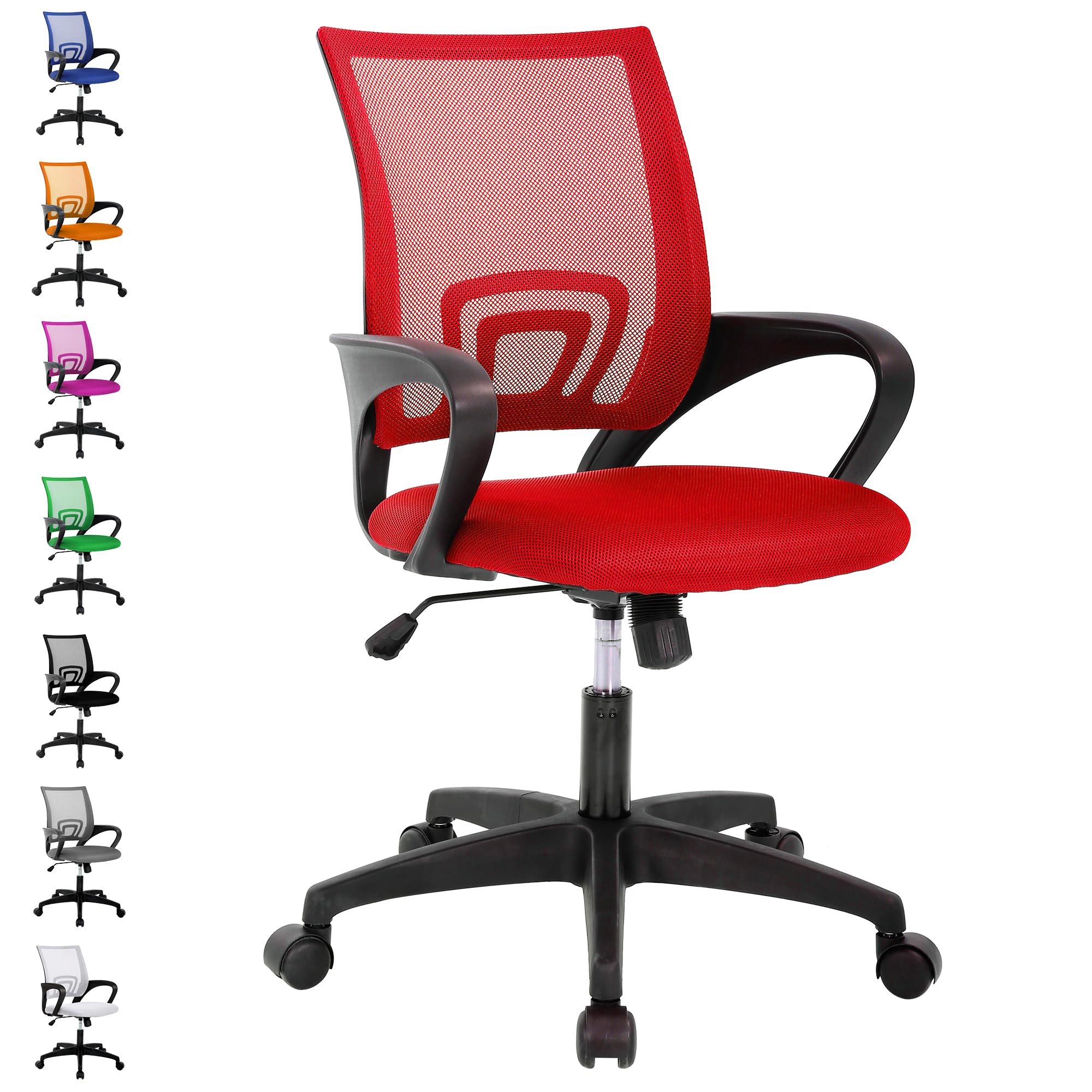 Office Chair, Desk Chair with Lumbar Support Arms, Adjustable Computer Chair with Breathable Mesh Backrest, Home Office Desk Chairs for Student,