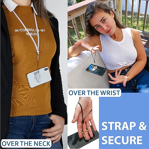 Miniatura 6 de Soporte de anillo para teléfono con mango de 3 dedos, cómodo y delgado, de metal duradero, ideal para soportes magnéticos de auto 4 en 1