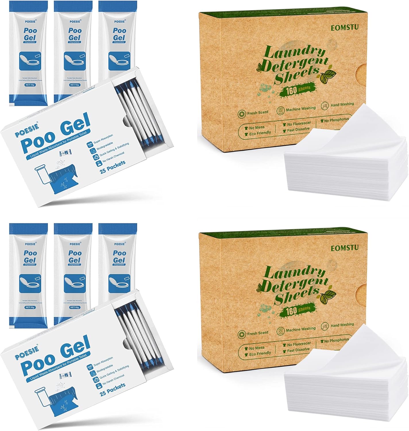 Poesie Biodegradable Eco Friendly Laundry Detergent Sheets