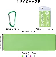Vista 6 de Paquete de 4 toallas refrescantes (40 x 12 pulgadas), toalla de frío suave y transpirable, toalla de hielo, toalla de microfibra para yoga
