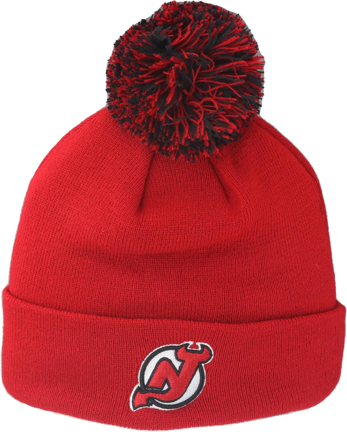 New Jersey Devils NHL Officially Licensed Beanie Pom Icon Team Color