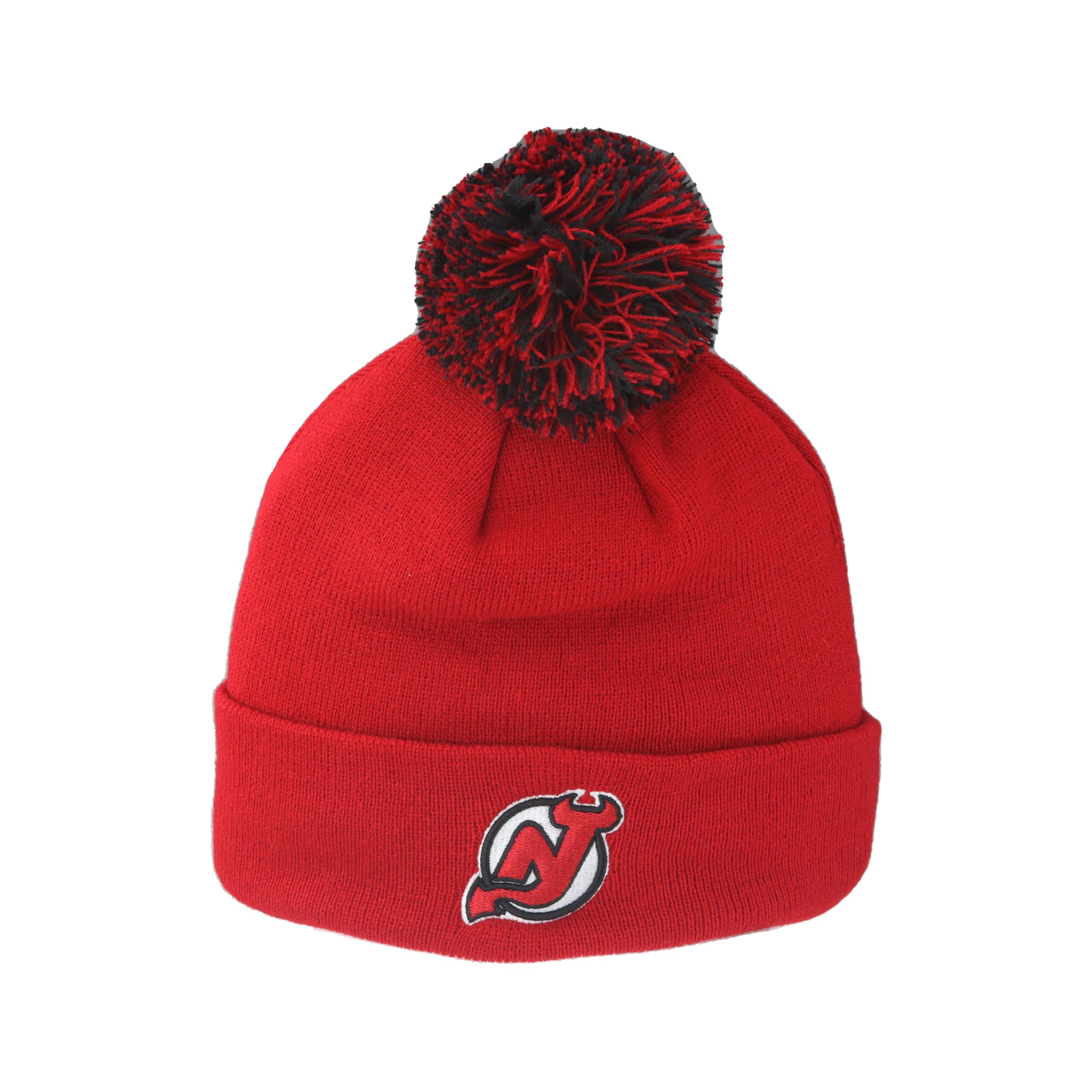 ZHATS Standard New Jersey Devils NHL Officially Licensed Beanie Pom Icon Team Color, One Size