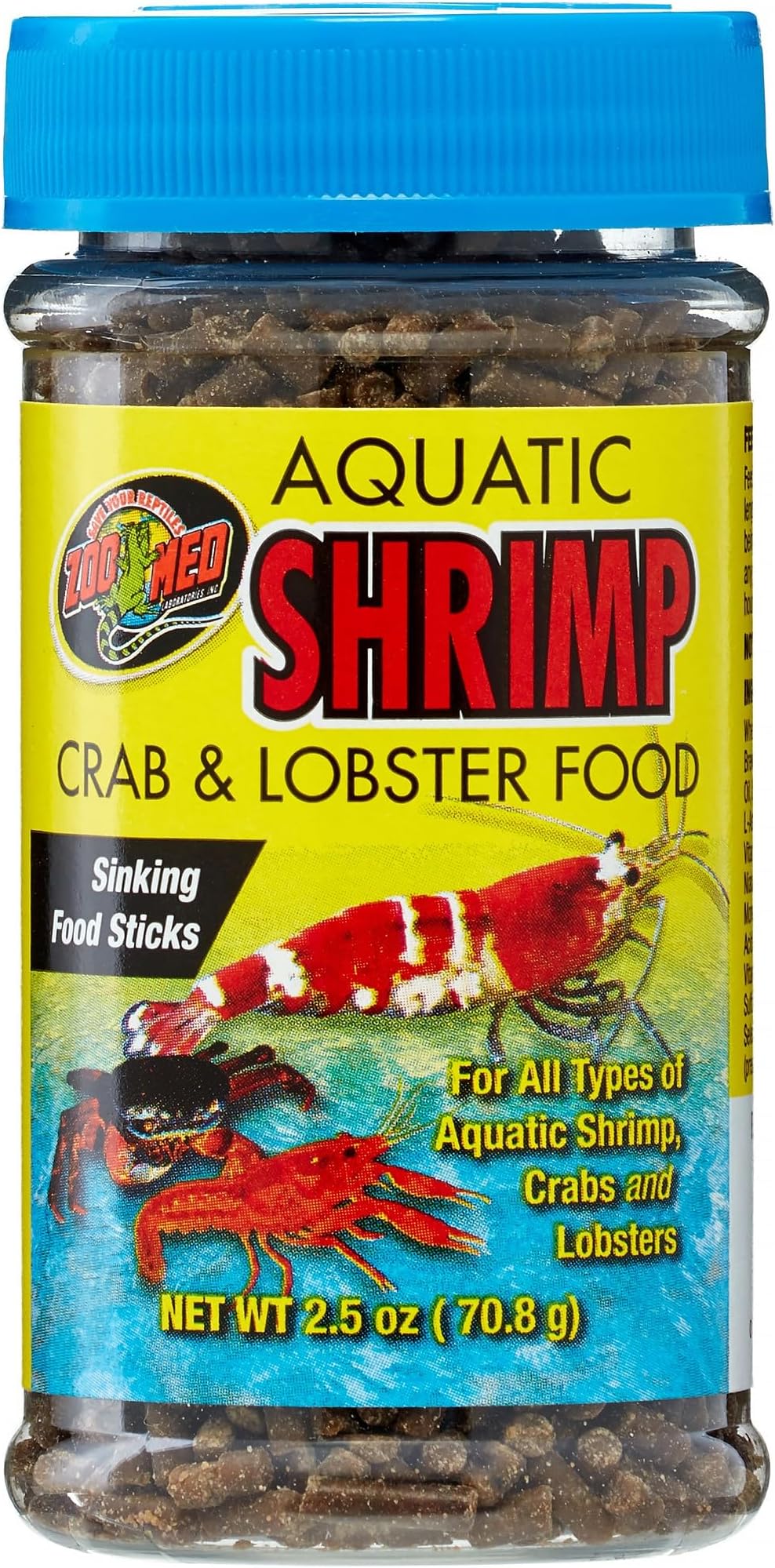 Zoo Med Laboratories SZMZM18 Aquatic Shrimp Crab Lobster Food, 2.5-Ounce