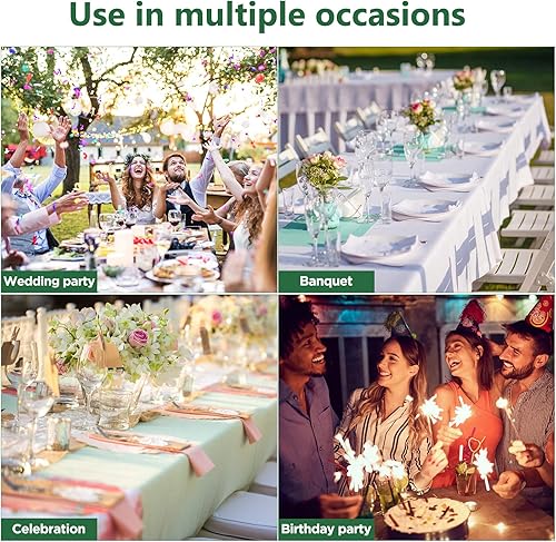 Miniatura 7 de Tegeme 80 bandas y lazos para silla, banda elástica de elastano con hebilla para bodas, banquetes de hotel, fiestas de cumpleaños y decoración a