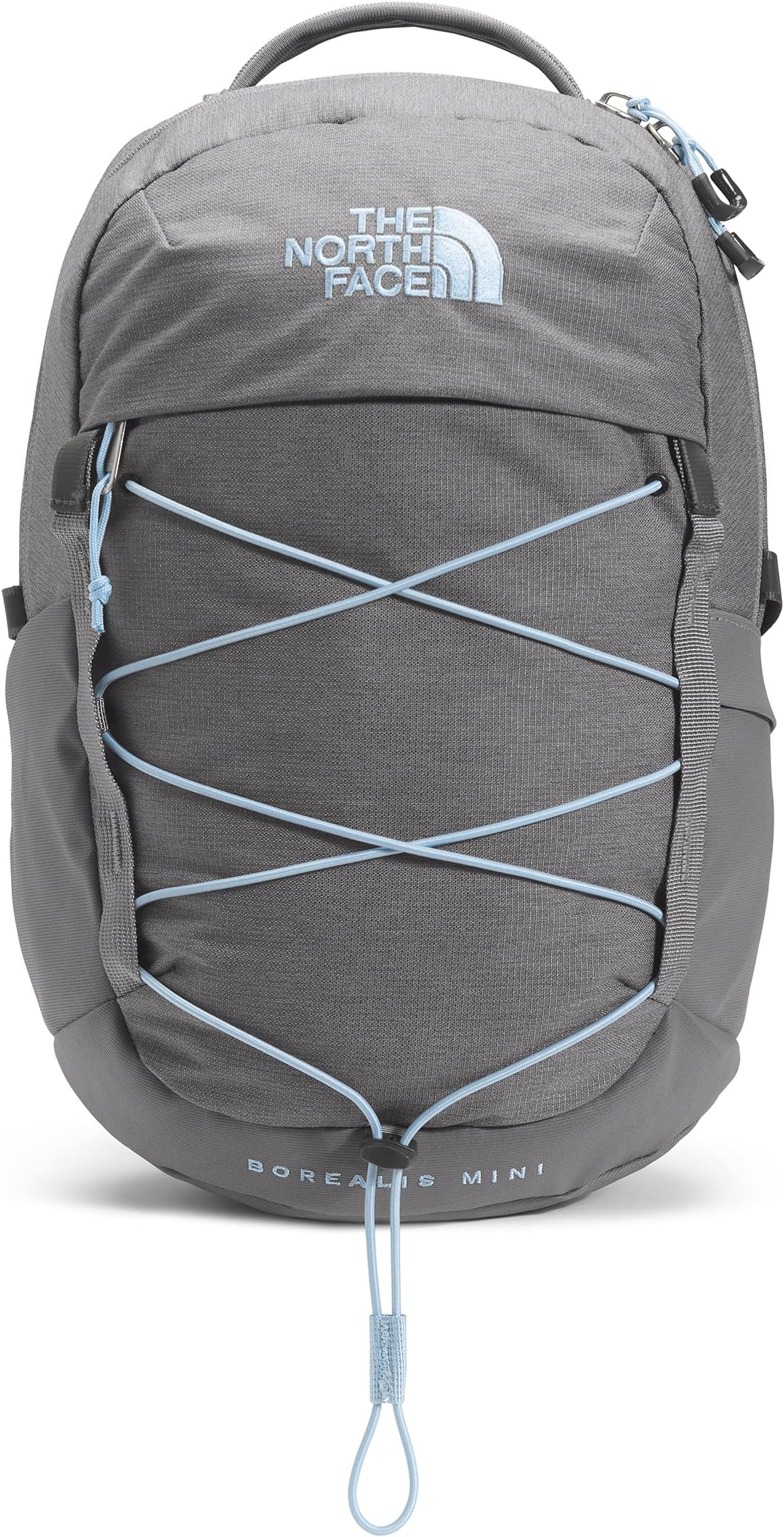 The North Face 10L Mini Borealis Laptop Backpack, Zinc Grey Dark Heather/Powder Blue, One Size