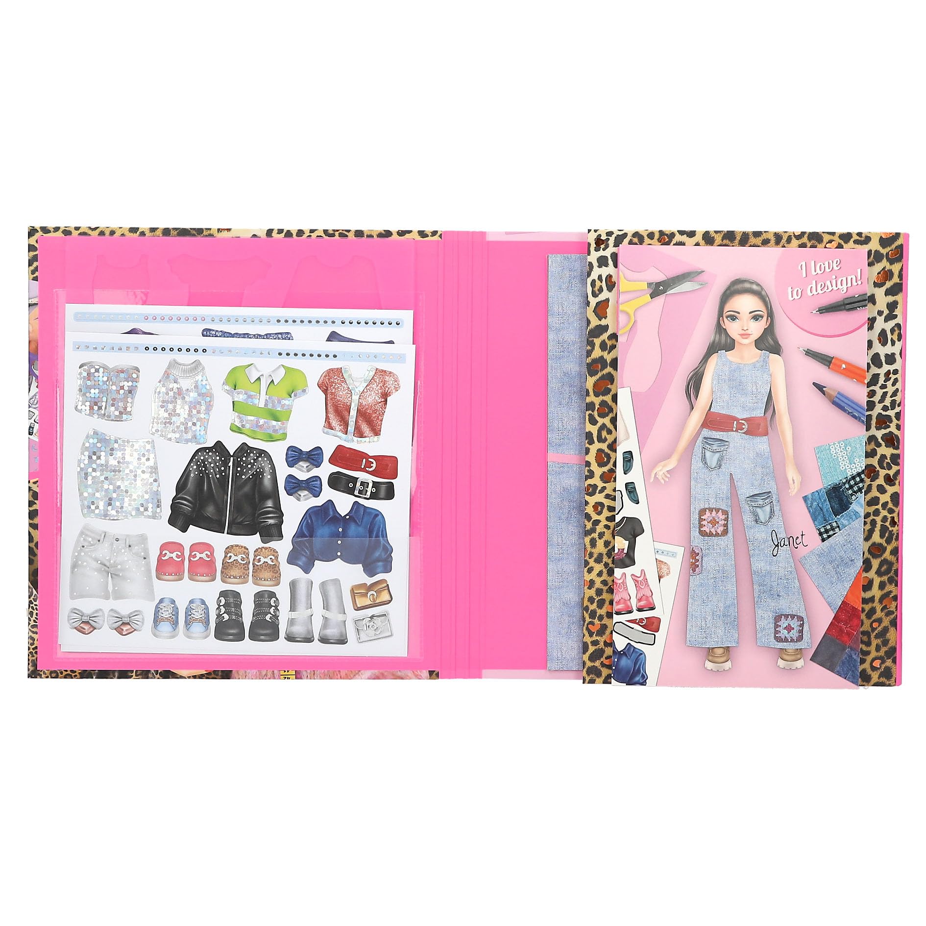 Depesche 13345 Create your TOPModel, Colouring Book Design Studio, with 30 Pages for Designing Model Motifs Includes Sticker - Image 2