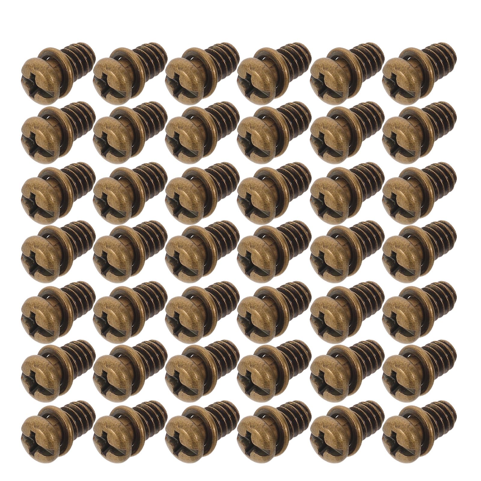 50 viti per pale del ventilatore a soffitto - Viti in acciaio al carbonio a testa svasata da 1/4"-20x3/8, bulloni di ricambio per illuminazione e ventilatore a soffitto (marrone scuro)
