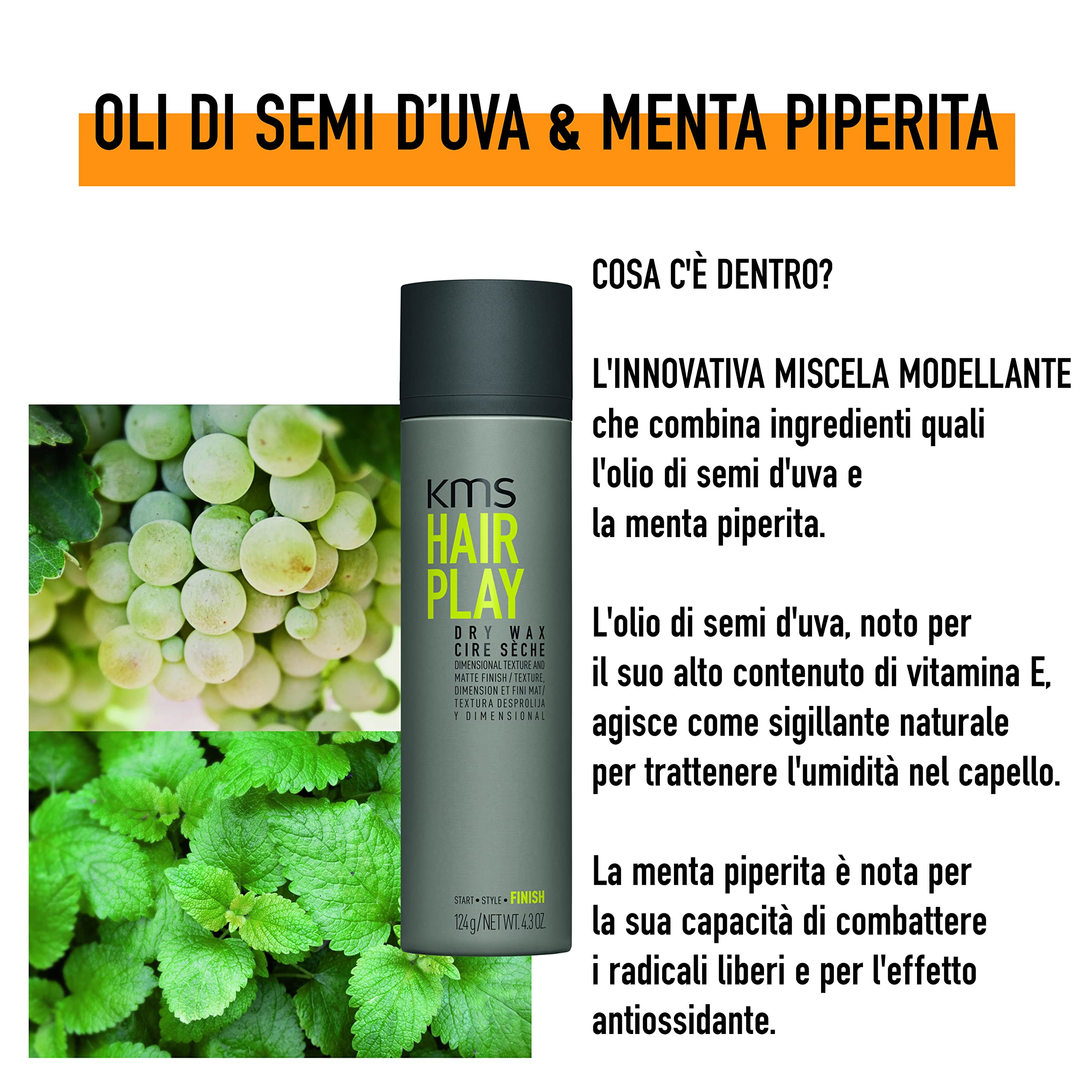 KMS HAIRPLAY, Cera che dona texture e tenuta flessibile, 150ml